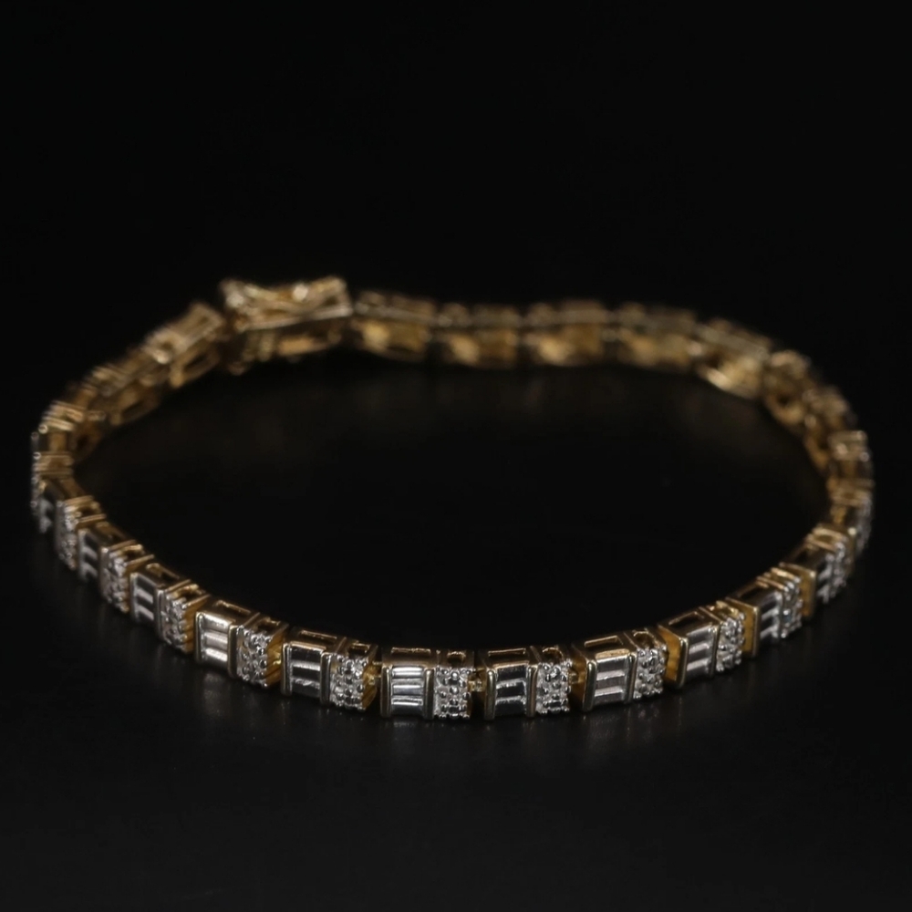 ROSS SIMONS Diamond Gold Tennis Bracelet
